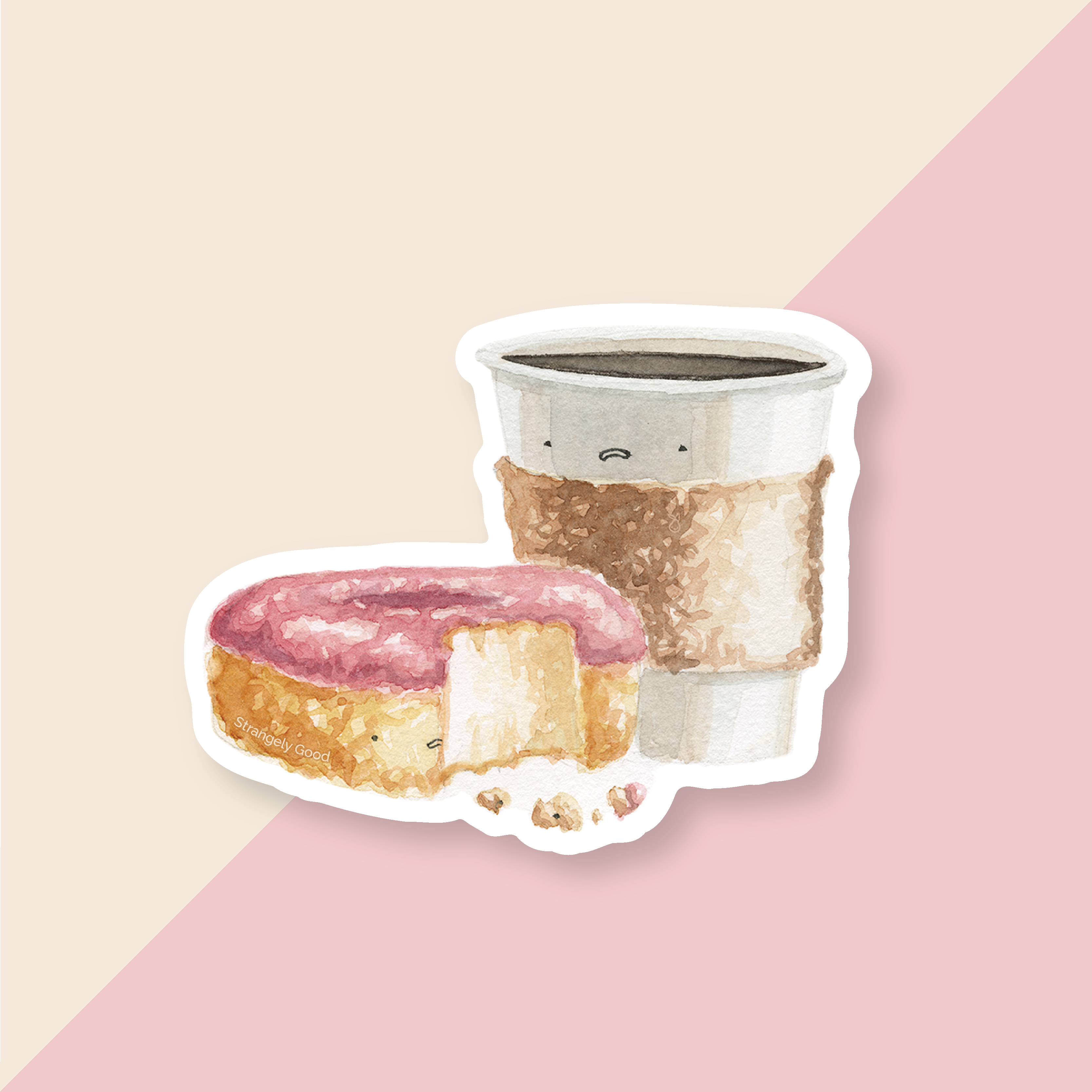 Coffee and Doughnut - Sticker
