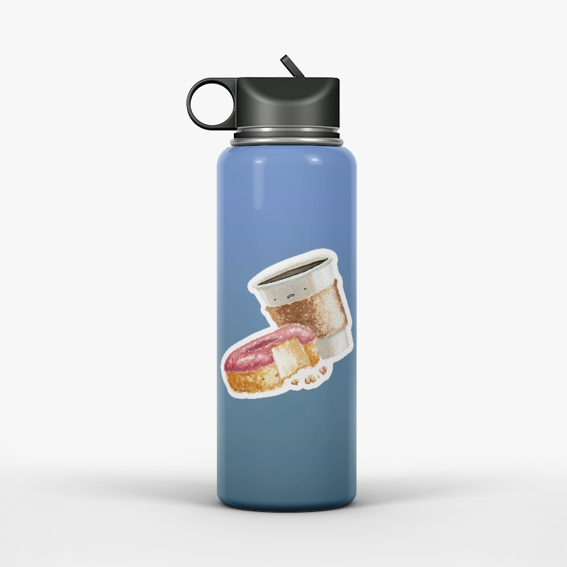 Coffee and Doughnut - Sticker